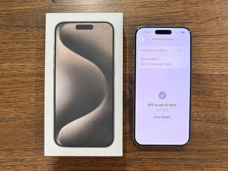 ขายเรียบร้อยแล้วครับ - Iphone 15 pro 128GB สี Natural Titanium สวยเหมือนใหม่ ไม่รอยแม้อต่นิดเดียว รูปที่ 4