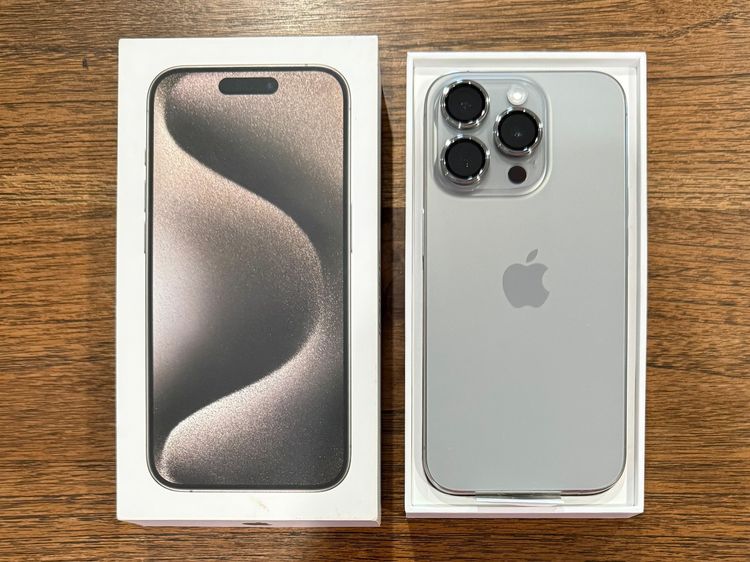 ขายเรียบร้อยแล้วครับ - Iphone 15 pro 128GB สี Natural Titanium สวยเหมือนใหม่ ไม่รอยแม้อต่นิดเดียว รูปที่ 5
