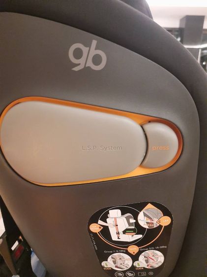 gb Gold Everna-Fix Child´S Car Seat for Cars with Isofix Goup 1(9-36 kg) From Approximately 9 Months Up to 12 Years, Velvet Black รูปที่ 8