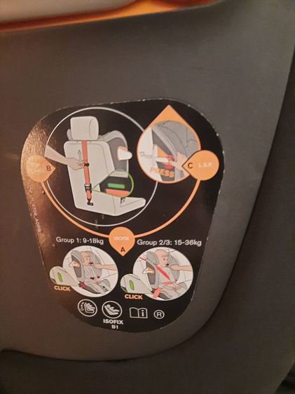 gb Gold Everna-Fix Child´S Car Seat for Cars with Isofix Goup 1(9-36 kg) From Approximately 9 Months Up to 12 Years, Velvet Black รูปที่ 13