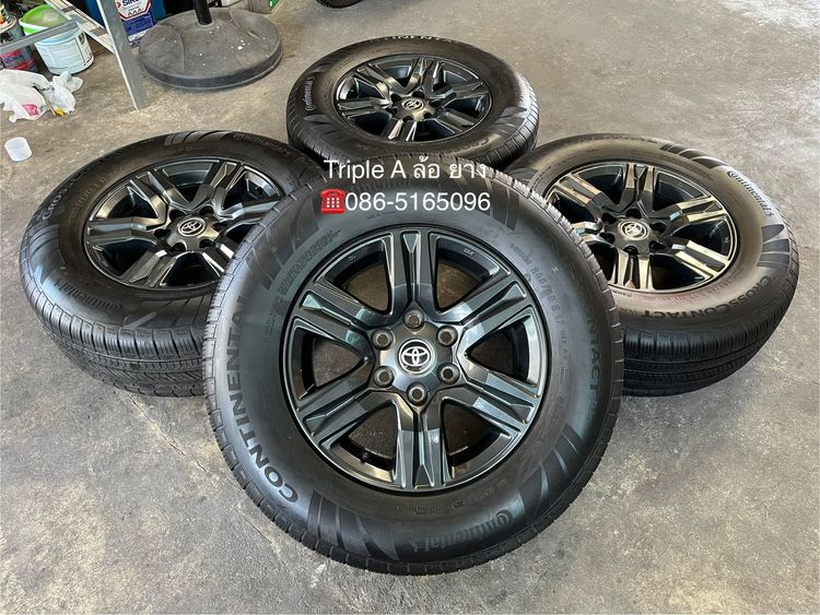 ✨ล้อแม็ก✨Toyota Revo ขอบ 17 สีเทาดำ พร้อมยาง 265-65-17 Continental💥ปี 25💥