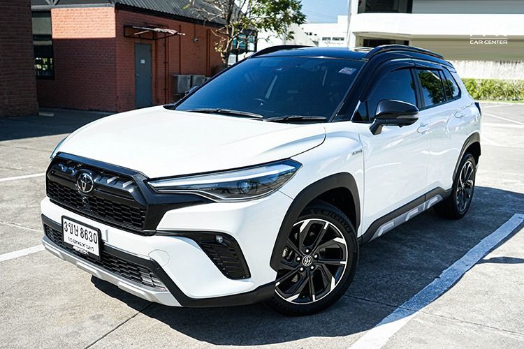 รถ Toyota Corolla Cross 1.8 Hybrid Premium Safety สี ขาว