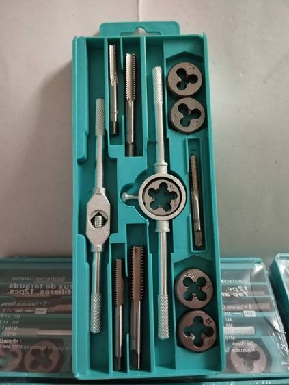 ชุดทำเกลียว ชุดต๊าฟเกลียว ดอกต๊าฟเกลียว ดอกสว่าน (ชุด 12 ชิ้น ) มัลติฟังก์ชั่น NC สกรูต๊าป ดายตั้ง ต๊าปเกลียวภายนอก รูปที่ 9