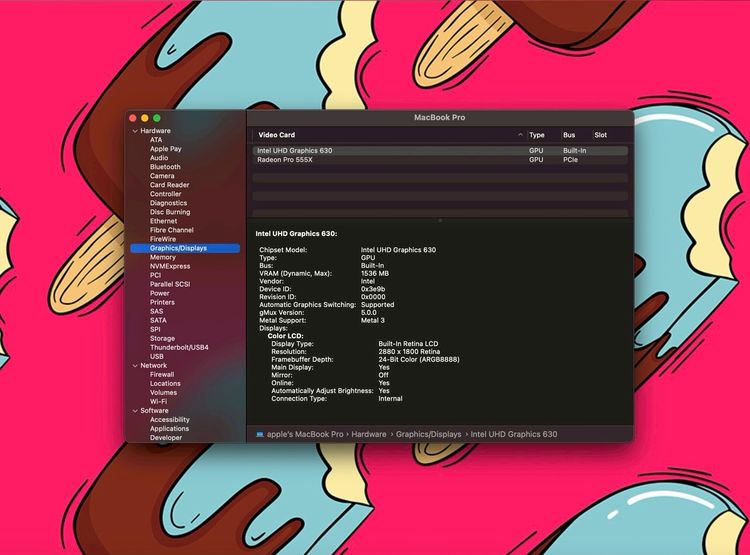 MacBook Pro 15-inch,2019 Four Thunderbolt 3 ports Intel Core i7 Ram16GB SSD256GB SpaceGray รูปที่ 15