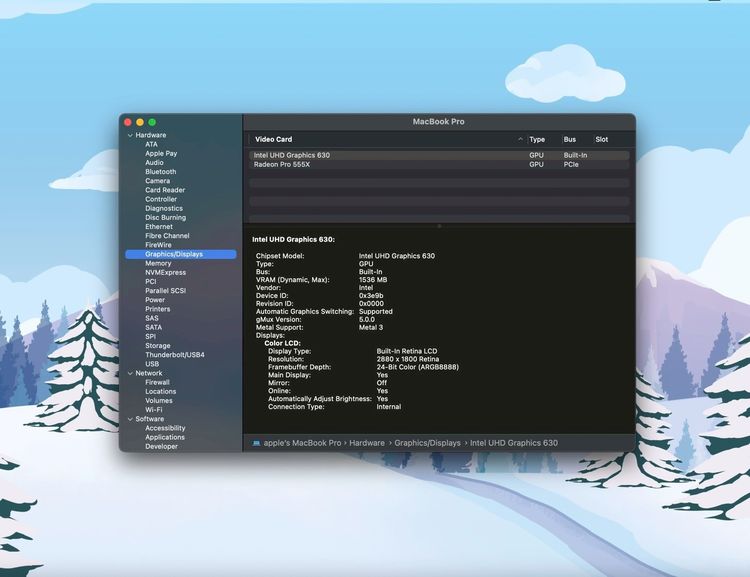 MacBook Pro 15-inch,2019 Four Thunderbolt 3 ports Intel Core i7 Ram16GB SSD256GB SpaceGray รูปที่ 15
