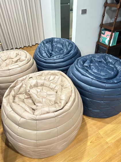 Bean Bag Chair Sofa Genuine Leather  โซฟาบีนแบ็คหนังแท้ รูปที่ 6