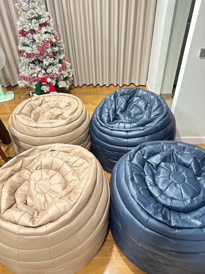 Bean Bag Chair Sofa Genuine Leather  โซฟาบีนแบ็คหนังแท้ รูปที่ 8