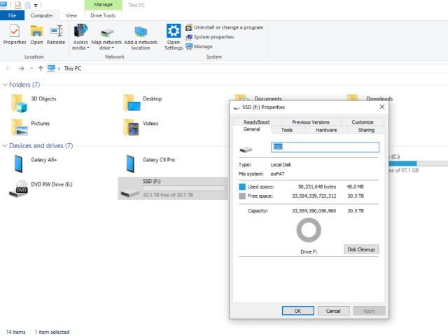 SSD ฮาร์ดดิสก์แบบพกพา 32 TB
( 32,000 GB )
Type C USB 3.1 โซลิดสเตทไดรฟ์ SSD รูปที่ 3