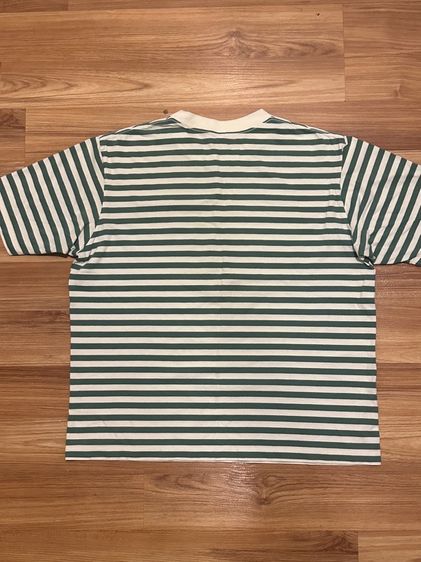 เสื้อยืด Uniqlo ลายทาง สีเขียว ขาว size L รูปที่ 3