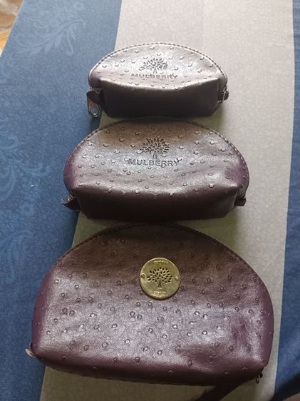 กระเป๋าคลัตช์หนังนกกระจอกเทศสีม่วง Mulberry รูปที่ 6