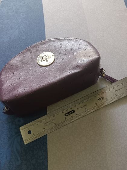 กระเป๋าคลัตช์หนังนกกระจอกเทศสีม่วง Mulberry รูปที่ 7