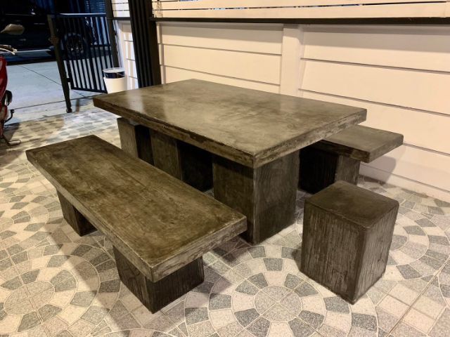 โต๊ะม้าหินตัวแข็งแรงมาก ขนาดตามภาพ ทนทาน ทนแดดทนฝน สินค้าอยู่แต่ในร่ม  รูปที่ 3