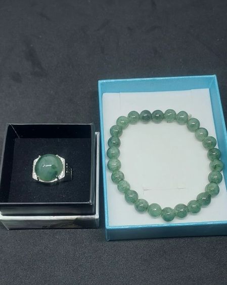 แหวนและสร้อยข้อมือหยกพม่าแท้ รูปที่ 2