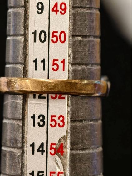 งานเก่าโบราณ พลอยแท้เขียวส่อง 💚 เรือนทองแท้ 7K-8K สีพิ้งโกลด์ นน. 2.65 กรัม ไซส์52 พลอยฝังต่ำ 1 เม็ด งานเก่าตามสภาพ  รูปที่ 6