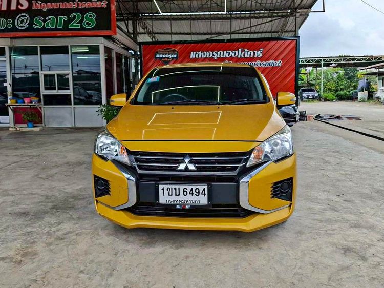 Mitsubishi Mirage 2020 1.2 GLX Sedan เบนซิน ไม่ติดแก๊ส เกียร์อัตโนมัติ เหลือง รูปที่ 2