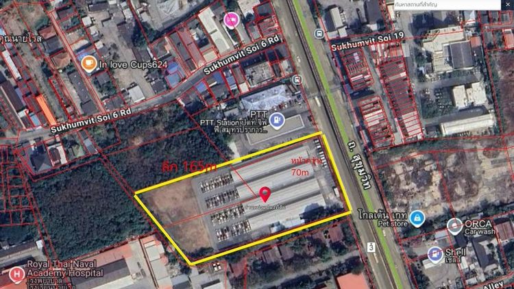  L-D058 ที่ดินให้เช่า ทำเลทองปากน้ำ สมุทรปราการ 