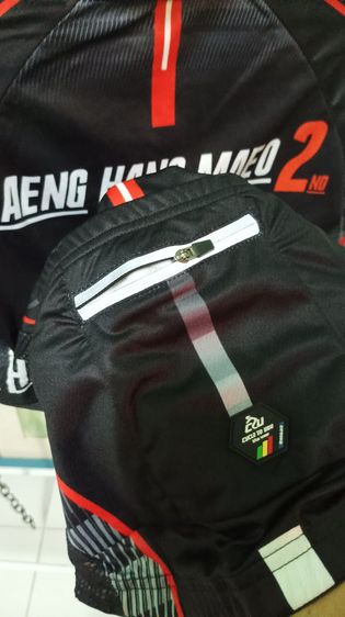 เสื้อปั่นจักรยานสีดำแดงและสีเหลืองขาว รูปที่ 14