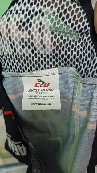 เสื้อปั่นจักรยานสีดำแดงและสีเหลืองขาว รูปที่ 7