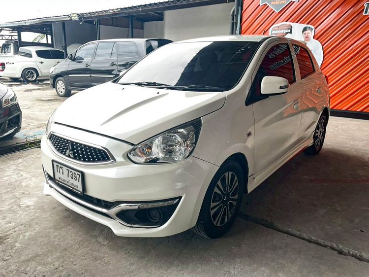 รถ Mitsubishi Mirage 1.2 GLX สี ขาว