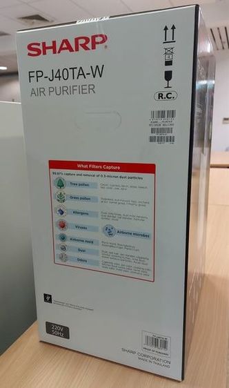 เครื่องฟอกอากาศ SHARP รุ่น FP-J40TA-W (30 ตร.ม, สีขาว-ดำ) รูปที่ 2