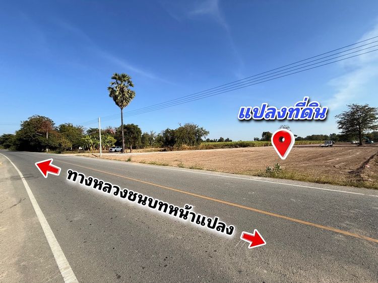 ที่ดินสุพรรณบุรี ติดถนนลาดยาง น้ำประปา ไฟฟ้าหน้าแปลง รูปที่ 2