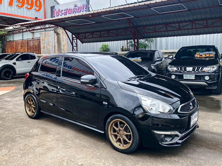 Mitsubishi Mirage 2018 1.2 GLX Sedan เบนซิน ไม่ติดแก๊ส เกียร์อัตโนมัติ ดำ รูปที่ 3