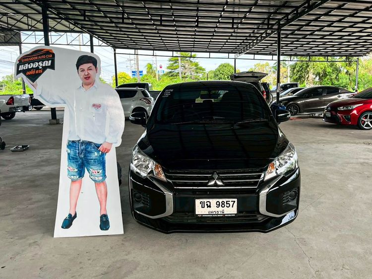 Mitsubishi Mirage 2022 1.2 ACTIVE Sedan เบนซิน ไม่ติดแก๊ส เกียร์อัตโนมัติ ดำ รูปที่ 2