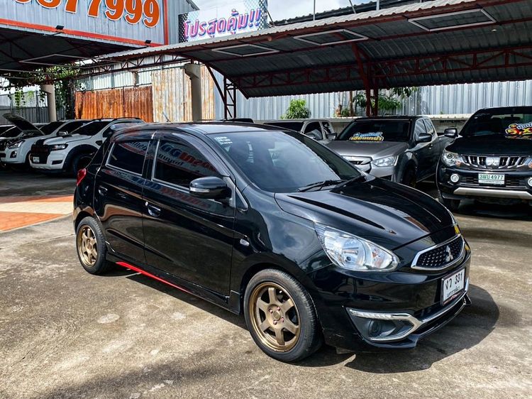 Mitsubishi Mirage 2018 1.2 GLX Sedan เบนซิน ไม่ติดแก๊ส เกียร์อัตโนมัติ ดำ รูปที่ 3