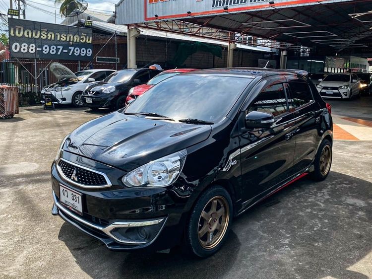 Mitsubishi Mirage 2018 1.2 GLX Sedan เบนซิน ไม่ติดแก๊ส เกียร์อัตโนมัติ ดำ