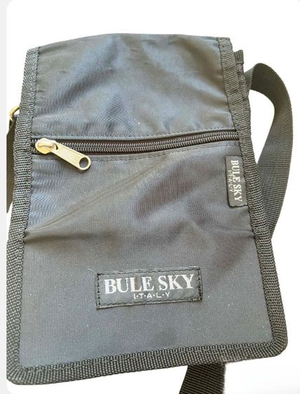 กระเป๋าทรง Passport bag Travel Pouch แบรนด์ BULE SKY ITALY สีดำ