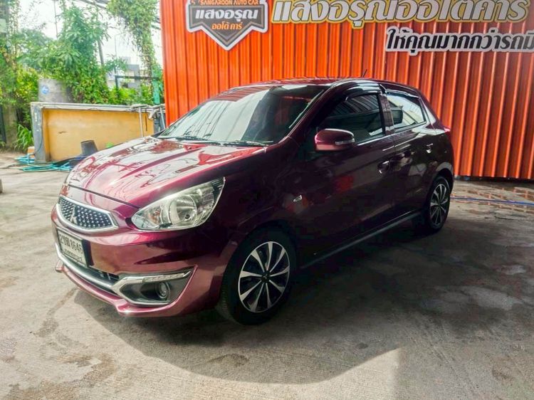 Mitsubishi Mirage 2017 1.2 GLX Sedan เบนซิน ไม่ติดแก๊ส เกียร์อัตโนมัติ แดง