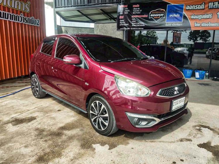 Mitsubishi Mirage 2017 1.2 GLX Sedan เบนซิน ไม่ติดแก๊ส เกียร์อัตโนมัติ แดง รูปที่ 3