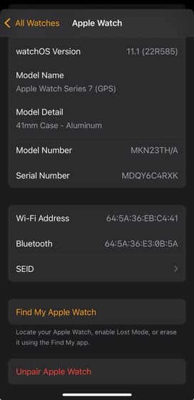 ขาย Apple Watch Series 7 41 mm Red รูปที่ 10