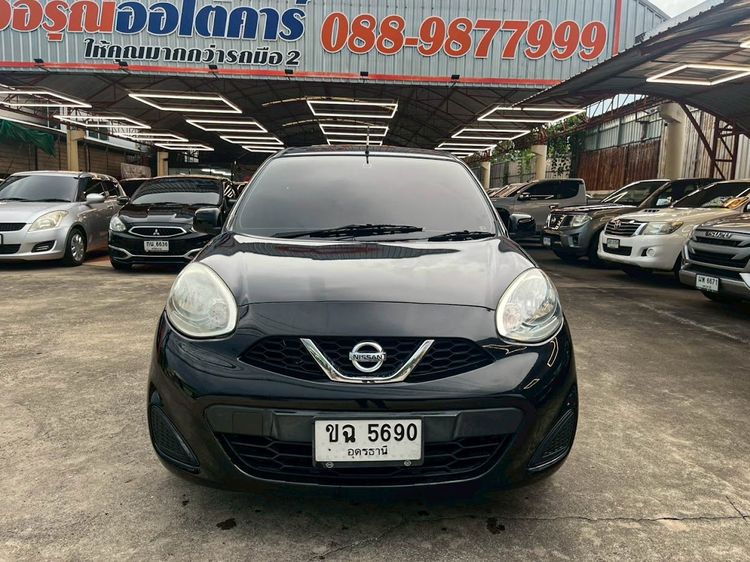 Nissan March 2017 1.2 E Sedan เบนซิน ไม่ติดแก๊ส เกียร์อัตโนมัติ ดำ รูปที่ 2