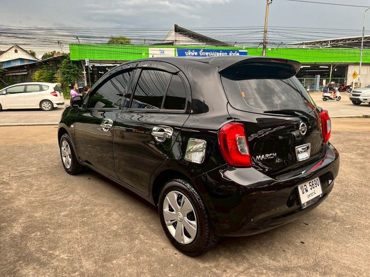 Nissan March 2017 1.2 E Sedan เบนซิน ไม่ติดแก๊ส เกียร์อัตโนมัติ ดำ รูปที่ 4