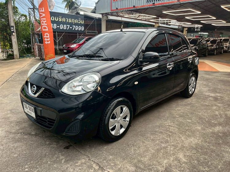 Nissan March 2017 1.2 E Sedan เบนซิน ไม่ติดแก๊ส เกียร์อัตโนมัติ ดำ