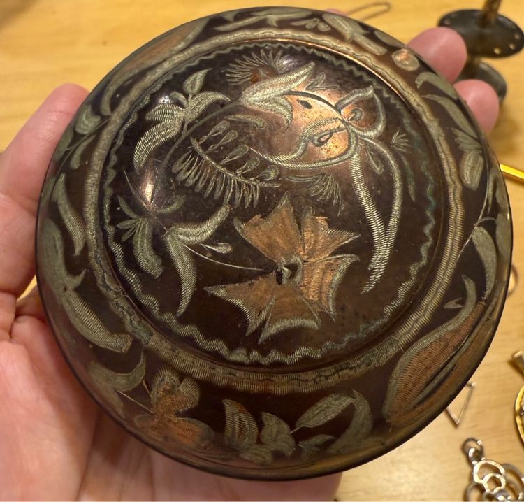 กล่องทองแดงแกะลายมือจากตุรกี 