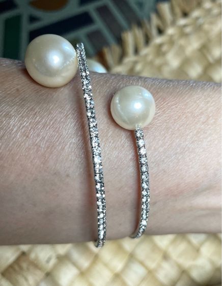 กำไลข้อมือเพชรประดับมุก แฟชั่น รูปที่ 3