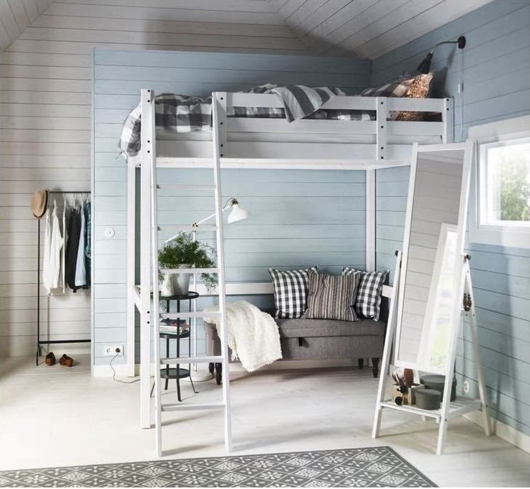 ขายโครงเตียง 2 ชั้น IKEA สีขาว รุ่น Stora loft bed frame 8,299 บาท รูปที่ 8