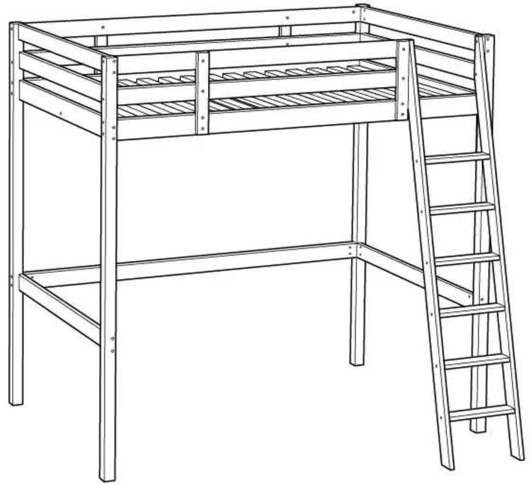 ขายโครงเตียง 2 ชั้น IKEA สีขาว รุ่น Stora loft bed frame 8,299 บาท รูปที่ 3