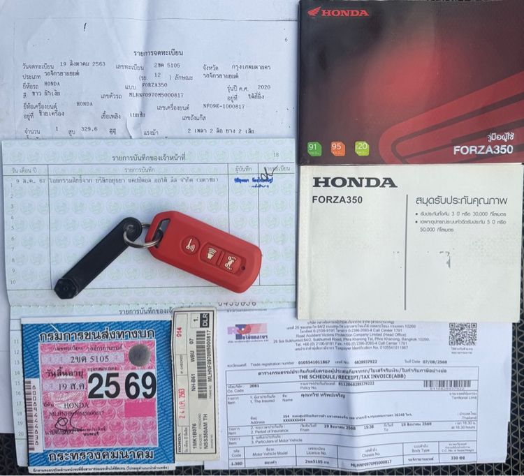 FORZA350 เดิมมือเดียว แต่งสวย ภาษี69 เล่มครบ รูปที่ 18