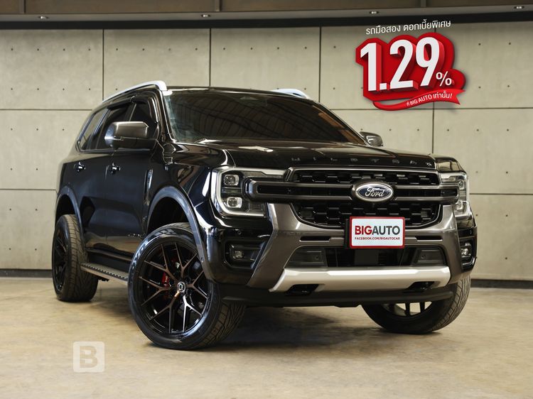 รถ Ford Everest 2.0 Bi-Turbo Wildtrak 4WD สี ดำ