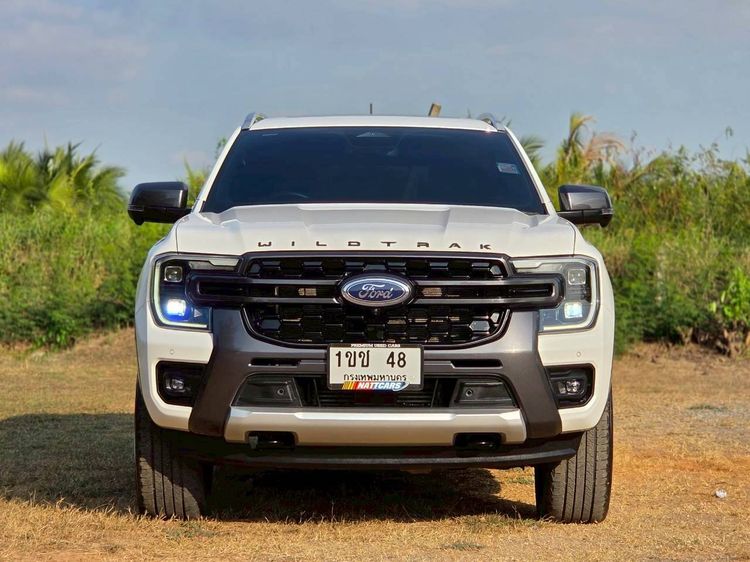 Ford Everest 2023 2.0 Bi-Turbo Wildtrak 4WD Utility-car ดีเซล ไม่ติดแก๊ส เกียร์อัตโนมัติ ขาว รูปที่ 2