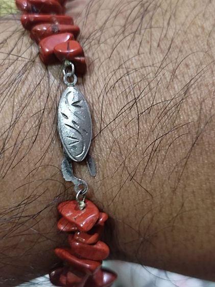 กำไรข้อมือประการังแดงข้อล็อกเงิน รูปที่ 5