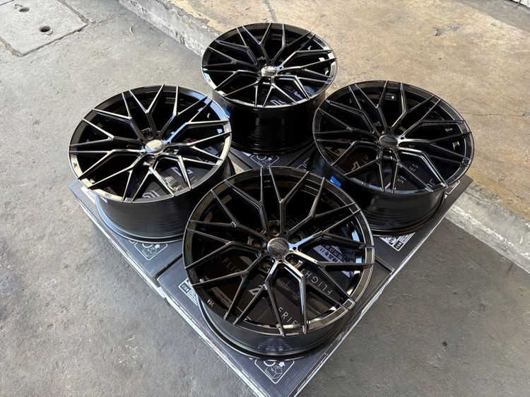 ล้อแม็กมือ1 ขอบ18 FS01 5รู114 กว้าง8.5 ออฟ35 สีดำ เงาล้อเบา FLOW FORMING งานSEVENFIFTH งานสวยมาก  รูปที่ 3