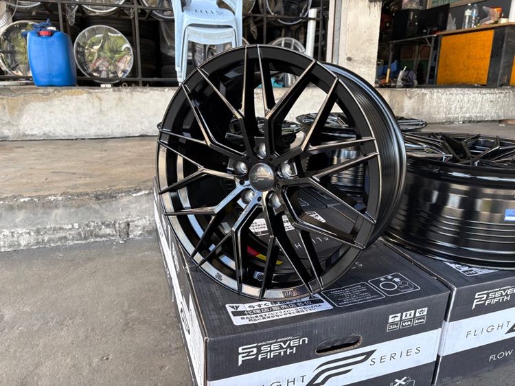 ล้อแม็กมือ1 ขอบ18 FS01 5รู114 กว้าง8.5 ออฟ35 สีดำ เงาล้อเบา FLOW FORMING งานSEVENFIFTH งานสวยมาก  รูปที่ 5