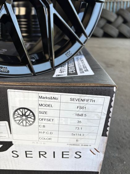 ล้อแม็กมือ1 ขอบ18 FS01 5รู114 กว้าง8.5 ออฟ35 สีดำ เงาล้อเบา FLOW FORMING งานSEVENFIFTH งานสวยมาก  รูปที่ 7