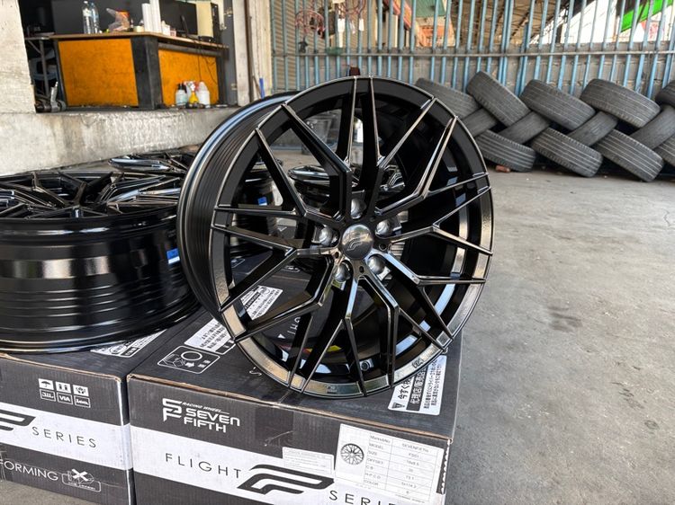 ล้อแม็กมือ1 ขอบ18 FS01 5รู114 กว้าง8.5 ออฟ35 สีดำ เงาล้อเบา FLOW FORMING งานSEVENFIFTH งานสวยมาก  รูปที่ 6