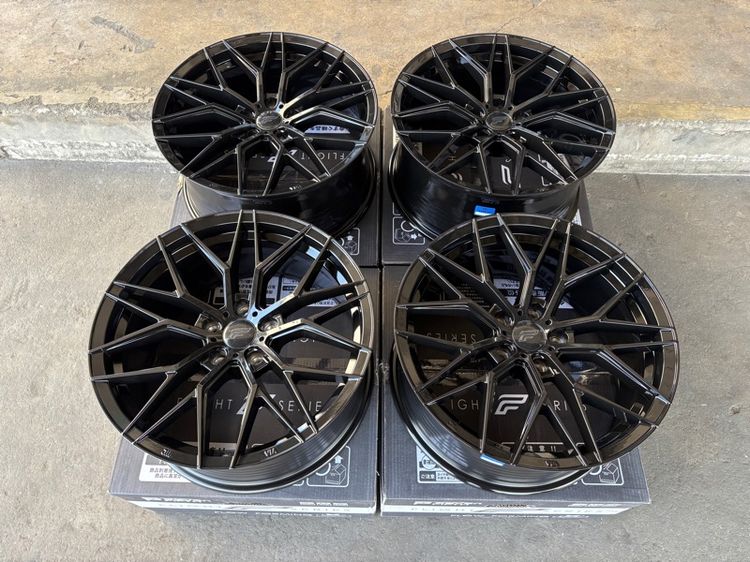 ล้อแม็กมือ1 ขอบ18 FS01 5รู114 กว้าง8.5 ออฟ35 สีดำ เงาล้อเบา FLOW FORMING งานSEVENFIFTH งานสวยมาก 