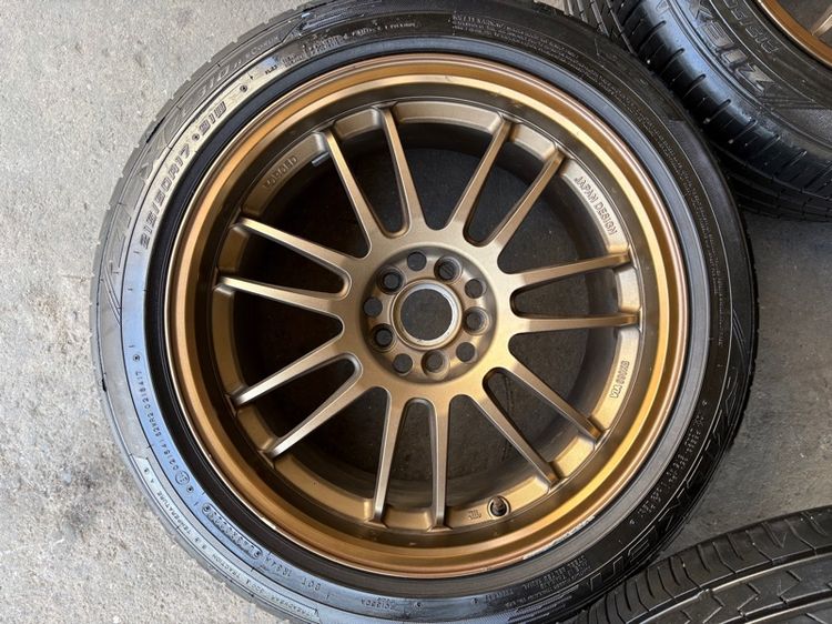 ล้อแม็กขอบ17 RE30 5รู100 กว้าง8.5 ออฟ35 งานไทย (มีรอยนิดหน่อยตามการใช้งาน) พร้อมยางFALKEN215-5017 ปี23 ปีแท้ รูปที่ 3